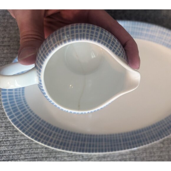 Arzberg "Bastdekor Blau" (Blue) Coffee Pot Set with Creamer, Sugar Bowl & Tray - Picture 4 of 11